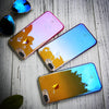 FLOVEME For iPhone 6 6S Plus Case 5 5S SE Gradient Blue-Ray Light Case For Apple iPhone 7 7 Plus 5S Clear Accessories Cover Capa